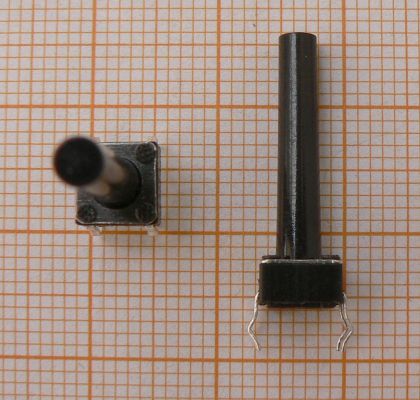 Push buton tip tast pocnit, Off-(On), 2circ/4pol, 6*6*21mm
