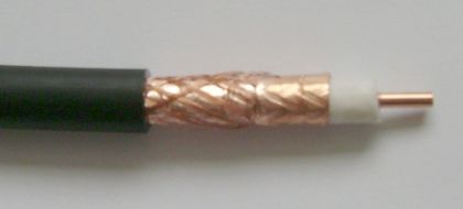 Cablu  coaxia,l 50 ohmi ,H500, 2, 5mm Cu, folie Cu+tresa Cu 50%, 9, 8mm PVC