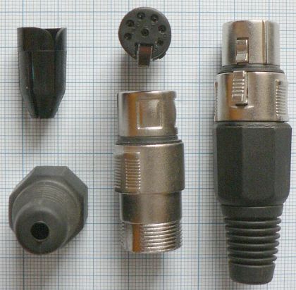 Mufa XLR-7 pini, mama, cablu 3.9mm