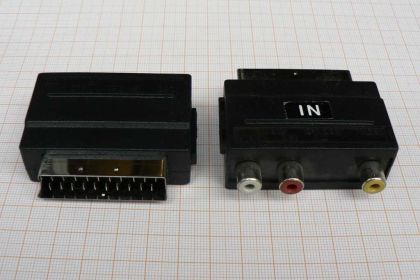 Adaptor/reductie Scart tata in -3xRCA OUT mama