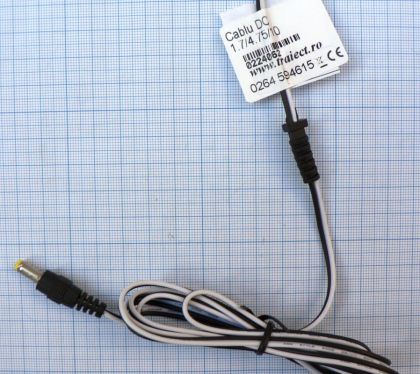 Cablu alimentare mufa DC 1.7x4.75x10mm, 1.8m