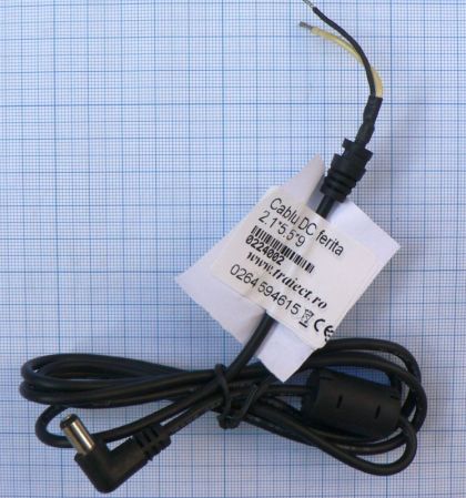 Cablu pentru surse DC 2.1x5.5x9 , 90gr, cablu 1.2m,