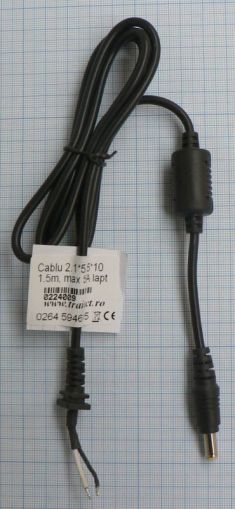 Cablu pentru surse DC 2.1x5.5x10 , lungime cablu 1.5m