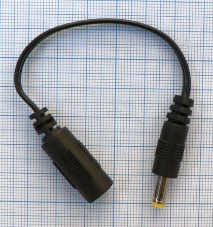 Cablu pentru surse DC adaptor 1.7x4.75x10 tata - 2.1x5.5x10 mama