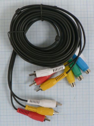 Cablu 3*RCA tata- 3*RCA tata-mama/ 3 m