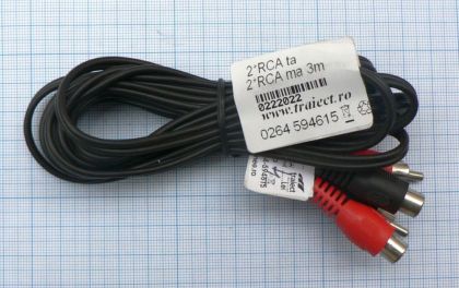 Cablu 2*RCA tata- 2*RCA mama/ 3 m/audio