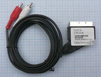 Cablu SCART tata - 2*RCA tata/ 1.5m