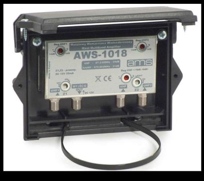 Amplificator sumator de semnal antene/CATV, 3*IN-1*OUT, in banda TV 47-862 Mhz, de exterior