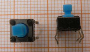 Push buton fara retinere tip tast pocn Off-(On), 2*1circ/4pol, 6*6*7mm