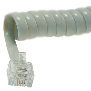 Cablu telefonic 6/4  capat liber, 2.1m
