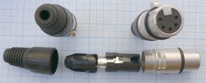 Mufa XLR-5 pini mama, 3.9mm, pe cablu