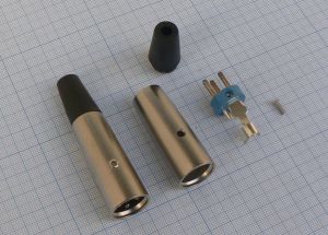 Mufa XLR-3pini, tata, cablu 5.5mm