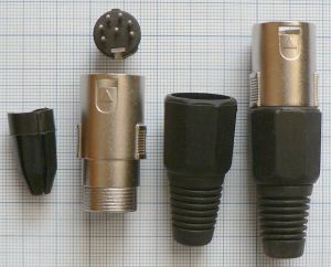 Mufa XLR-7 pini, tata, cablu 3.9mm