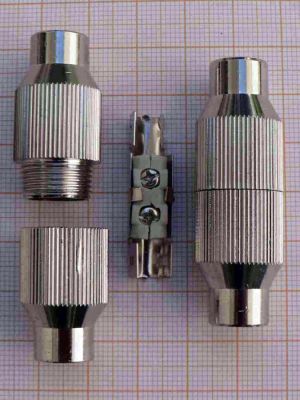 Prelungitor/adaptor/reductie cablu coaxial metal 7.4mm