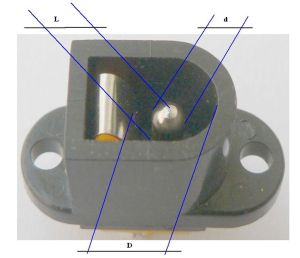 Mufa/conector DC mama placa,  2.1 mm