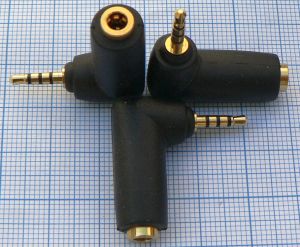 Adaptor jk 2,5mm ta 4 ct – jk 3,5mm ma 4 ct 90 grade