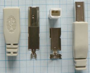Mufa USB B tata, 4mm