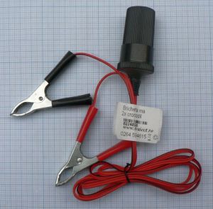 Cablu 2x1.15mm mufa bricheta mama, 2xcrocodil ,1.5 m