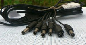 Cablu pentru surse DC mama 2.1x5.5mm - 5xDC tata 2.1x5.6, 2m