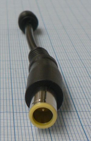 Cablu alimentare mufa DC  2 pini - mufa DC tata 7.9mm cu pin 0.9mm , 5cm
