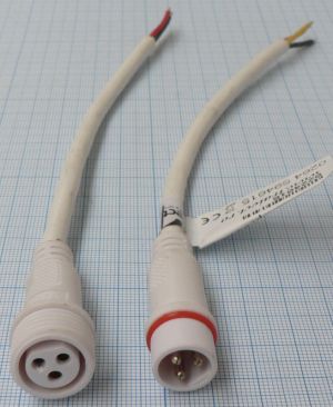 Cablu pentru surse DC mama+Cablu DC 0, 2m tata cu 3 pini, 0.2 m