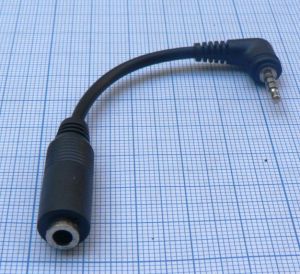 Cablu adaptor JacK tata 3.5 stereo - JacK mama 2.5 stereo,10 cm
