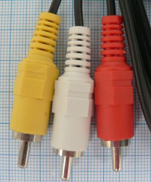 Cablu JACK 3, 5 tata 4 contacte - 3 RCA tata/ 0.75m