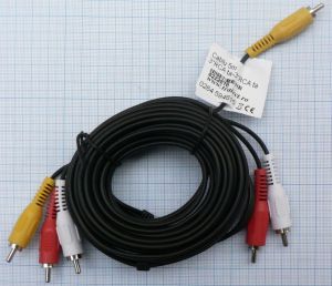 Cablu 3*RCA tata- 3*RCA tata/ 5 m