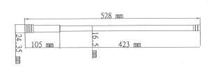 Antena pentru radiocomunicatii, omnidirectionala, 2m/70cm ( 130-174/ 420-460MHz),  polarizare V, 50 OHM, max.150W