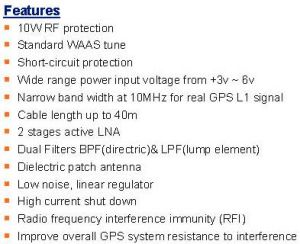 Antena pentru amplificare semnal omnidirectionala GPS, pentru barci, 1575.42 MHz , cistig: 28 dB