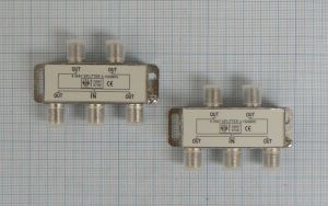 Spliter/distribuitor de semnal  1*IN-2*OUT, in banda de 5-1000Mhz