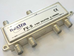 Spliter/distribuitor de semnal  1*IN-5*OUT, in banda de 5-1000Mhz