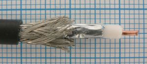 Cablu tip LMR200, 50 ohmi, 0, 98mm Cu, 80% acoperire, Cu stanat+Folie Al, 4.95mm PVC negru
