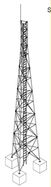 Pilon antene (GSM/Telefonie/Comunicatii) (12 m ) 18 m