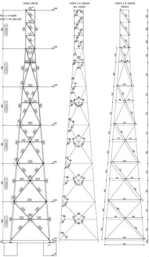 Pilon antene (GSM/Telefonie/Comunicatii) (12 m ) 18 m