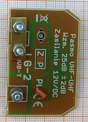 Amplificator tip placheta TV, 174-790 MHZ, 25 db castig