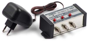 Amplificator sumator de semnal antene/CATV, 3*IN-1*OUT, in banda TV 47-862 Mhz, de interior